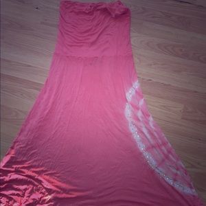 Pink knee length sun dress